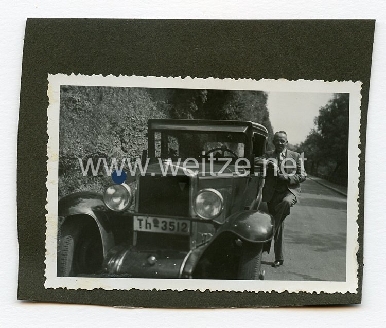 Allgemeine-SS Foto, Kraftfahrzeug mit Wimpel der SS