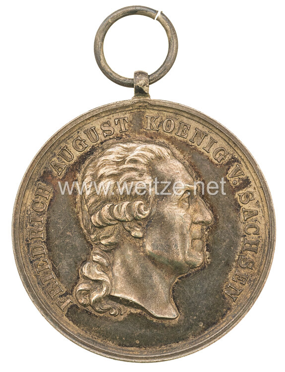 Sachsen Königreich Silberne Medaille des Militär St.-Heinrich Ordens im Etui Bild 2