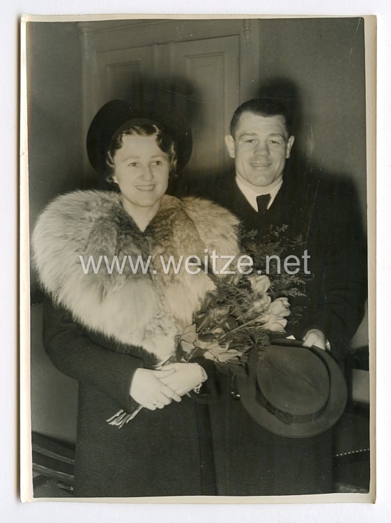  III. Reich Pressefoto. Europaminister im Boxen Adolf Heuser hat geheiratet. 23.3.1939.
