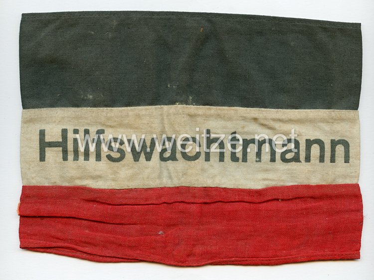 Weimarer Republik Armbinde "Hilfswachtmann"