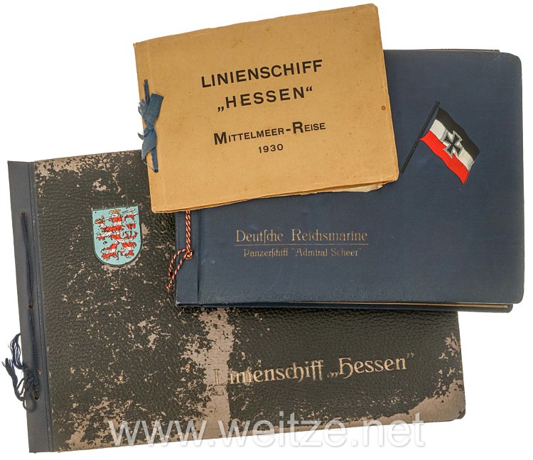 Kriegsmarine Fotoalben, Angehöriger auf dem Linienschiff "Hessen" und später auf dem Panzerschiff Admiral Scheer