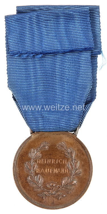 Italien 2. Weltkrieg bronzene Tapferkeitsmedaille "Al Valore Militare" für einen deutschen Soldaten  Bild 2