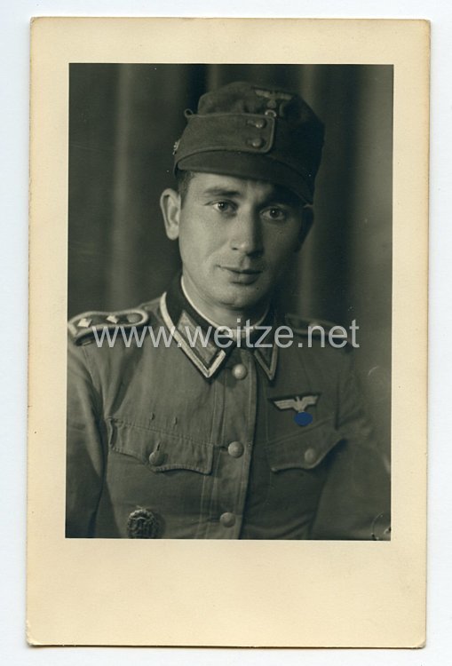 Wehrmacht Heer Portraitfoto, Oberfeldwebel der Gebirgsjäger mit Bergmütze
