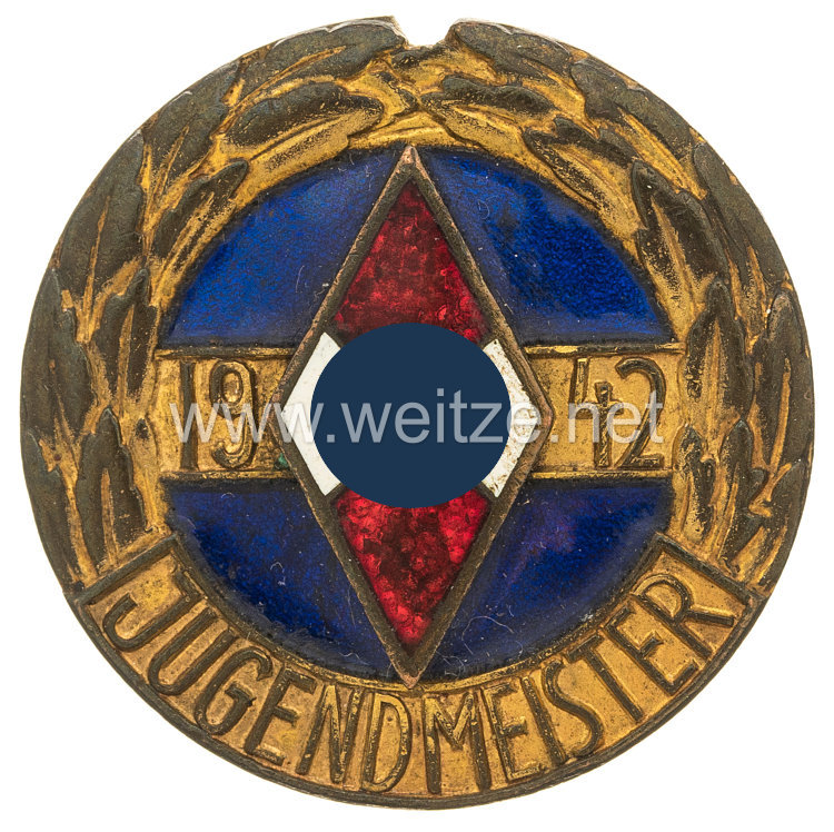 HJ - Siegernadel der Deutschen Jugendmeisterschaften 1942 in Gold
