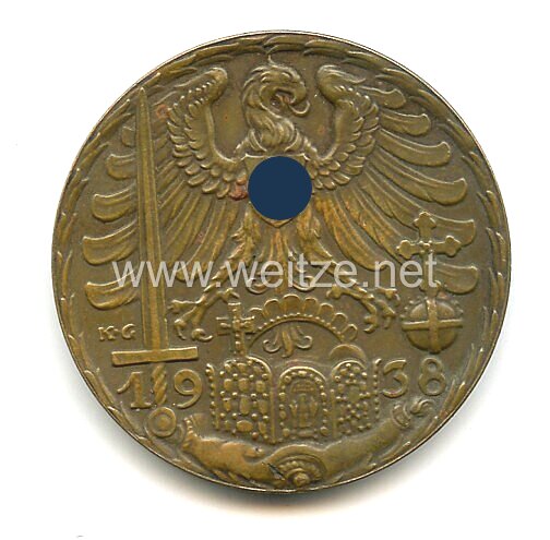 III. Reich - bronzene Erinnerungsmedaille "Des Reiches Kronzier in des Reiches Mitte"
