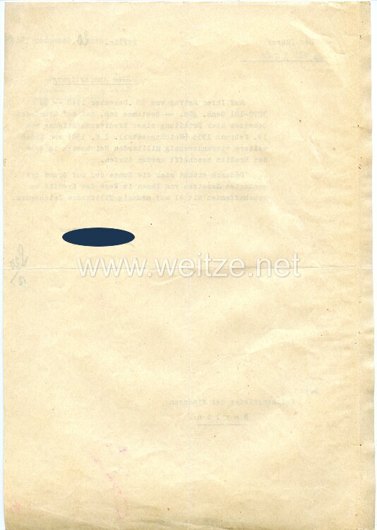 III. Reich - Originalunterschrift von Adolf Hitler als Reichskanzler auf der Adolf Hitler - Kreditermächtigung vom 20. Dezember 1940 mit einer Erhöhung von 66 auf 90 Milliarden Reichsmark Bild 2