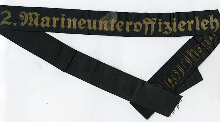Kriegsmarine Mützenband "2. Marineunteroffizierlehrabteilung 2. "