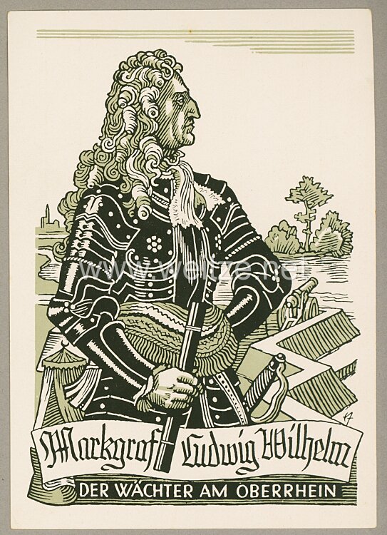 III. Reich - farbige Propaganda-Postkarte - " Grenzgau-Opfergau Kriegs-WHW 1939/40 - Opfertag des Grenzgaues Baden "