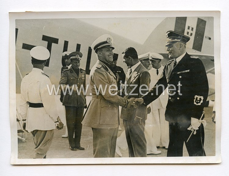 III. Reich Pressefoto. Graf Ciano wieder in Rom. 14.8.1939.