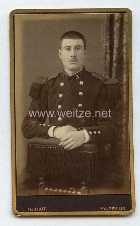 Frankreich Kabinettfoto eines Soldaten um 1890