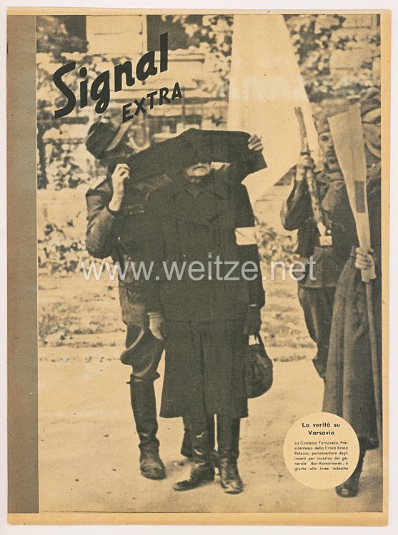 Signal - Sonderausgabe der " Berliner Illustrierten Zeitung " - Sonderheft Nr. I 4 von 1944 : Signal Extra - La verita su Varsavia ( italienisch )