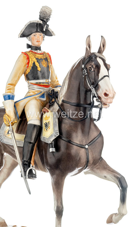 SS Porzellanmanufaktur Allach - Seydlitz-Kürassier zu Pferd Bild 2