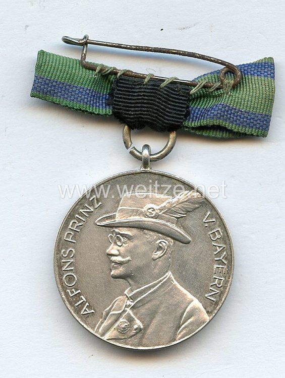 Bayern Prinz Alfons silberne Erinnerungsmedaille 1933 des Bayrischen Schützen-Verbandes