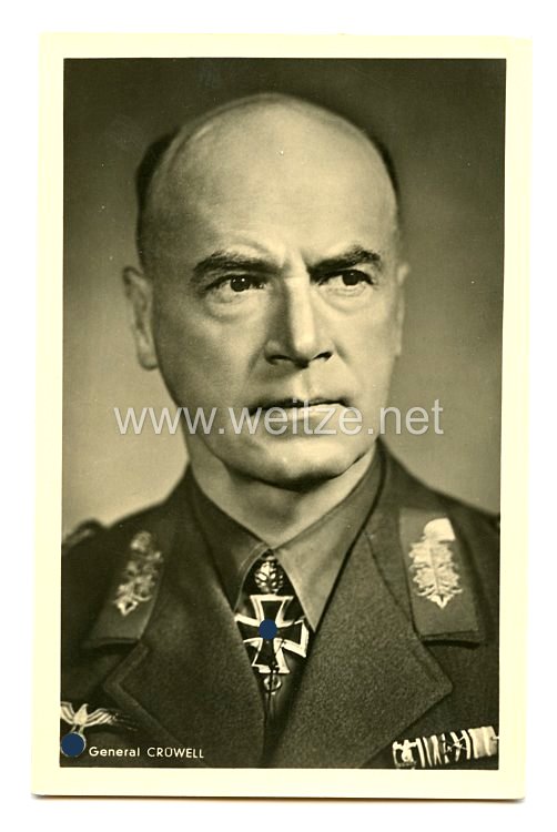 Heer - Portraitpostkarte von Ritterkreuzträger General Crüwell