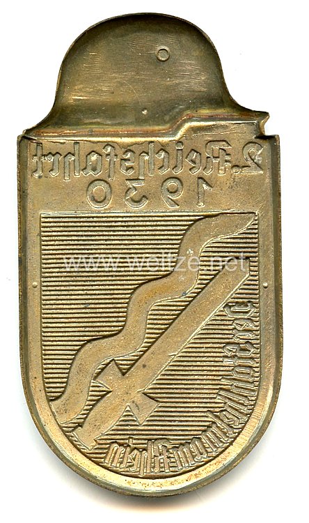 Stahlhelmbund - große Erinnerungsplakette - 2. Reichsfahrt 1930 Der Stahlhelm am Rhein Bild 2