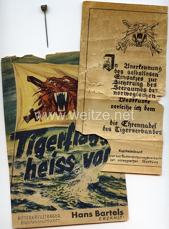 Kriegsmarine Ehrennadel des Tigerverbandes