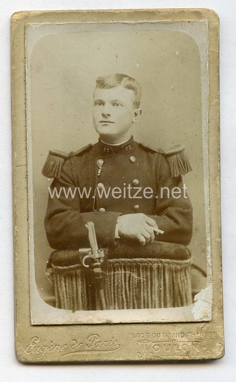 Frankreich Kabinettfoto eines Soldaten um 1900 