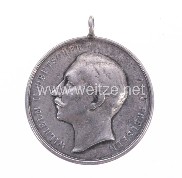 Preußen tragbare silberne Schießpreismedaille für das Infanterie-Regiment Graf Barfuss (4. Westfälisches) Nr. 17 von 1895
