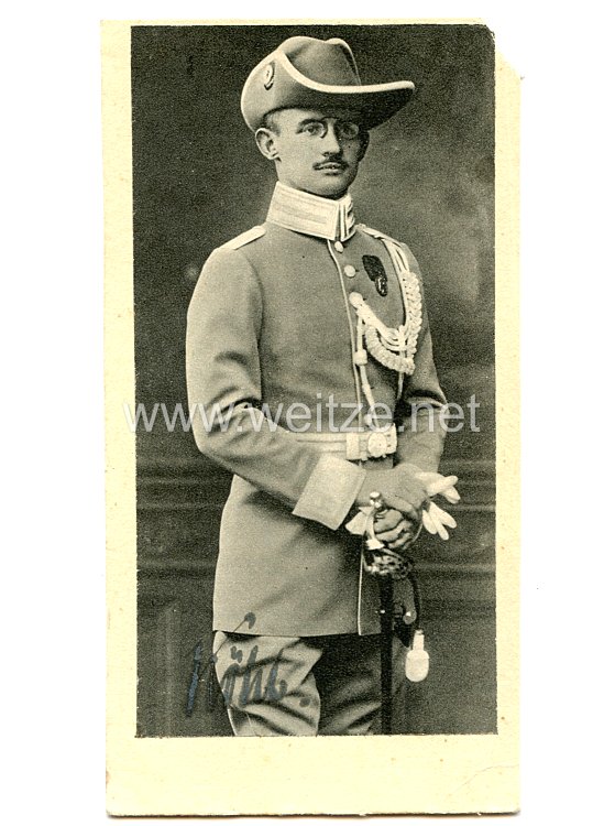 Kaiserliche Schutztruppe signiertes Foto des Leutnant Franz Köhl, Deutsch-Ostafrika