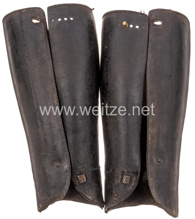 Deutsches Reich 1. Weltkrieg Paar Ledergamaschen für einen Offizier