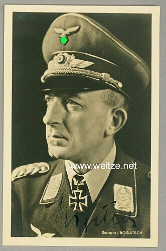 Luftwaffe - Originalunterschrift von Ritterkreuzträger General Rudolf Bogatsch