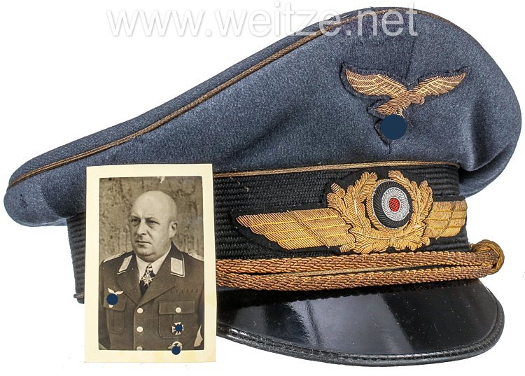 Luftwaffe Schirmmütze aus dem persönlichen Besitz von Generalmajor Müller-Kahle