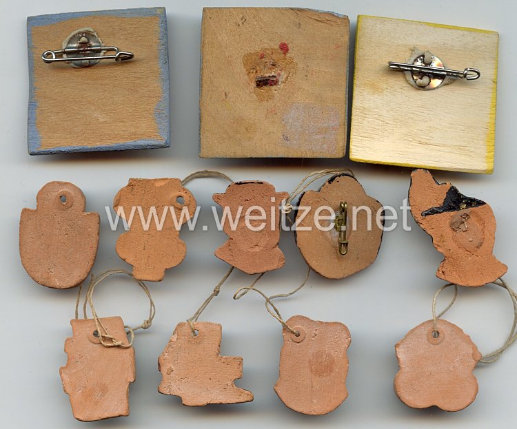 WHW - Gau 22 : Oberdonau - Konvolut von 12 Abzeichen verschiedener Sammlungen Bild 2