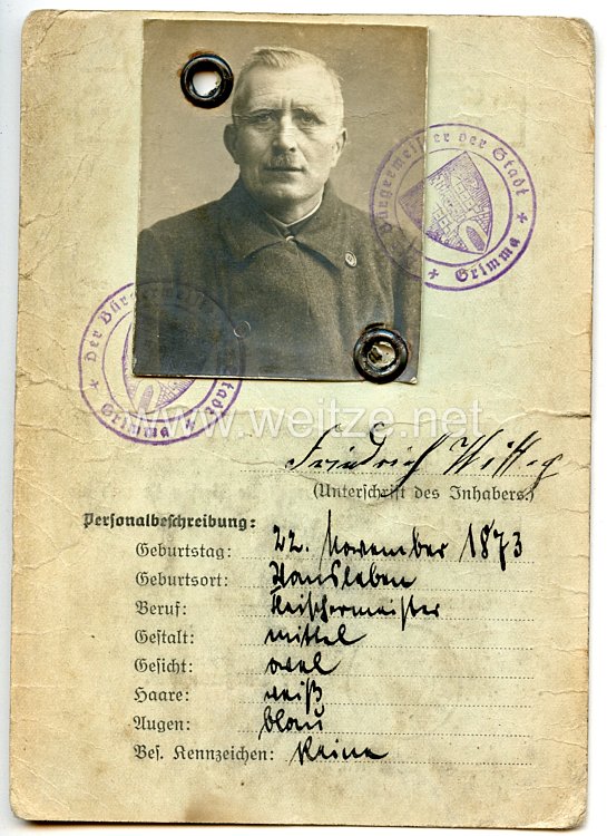 III. Reich - Amtlicher Personalausweis für Führer eines führerscheinfreien Kraftfahrzeuges Bild 2
