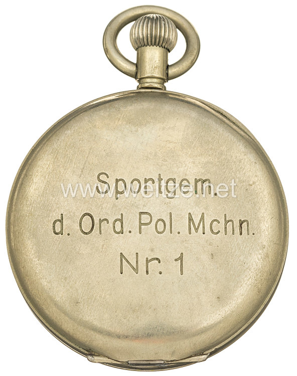 III. Reich Polizei - Stoppuhr der Sportgemeinschaft der Ordnungspolizei München Nr. 1 Bild 2