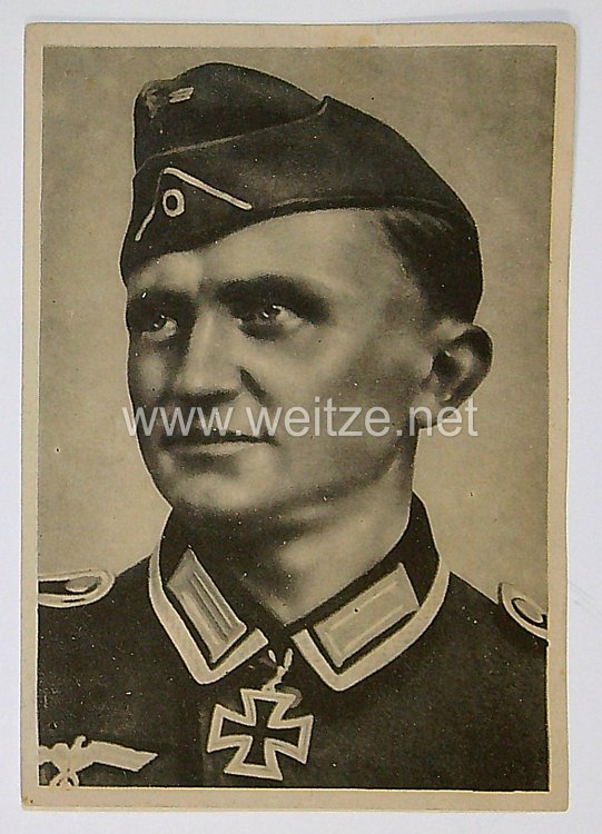 Heer - Propaganda-Postkarte von Ritterkreuzträger Oberfeldwebel Merten