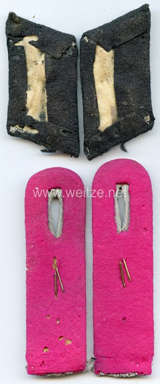 Wehrmacht Heer Paar Schulterstücke und Kragenspiegel für einen Oberveterinär Bild 2