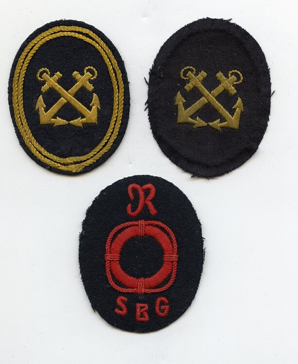 III. Reich Handelsmarine Ärmelabzeichen der See-Berufs-Genossenschaft für einen Rettungsboot-Steuermann