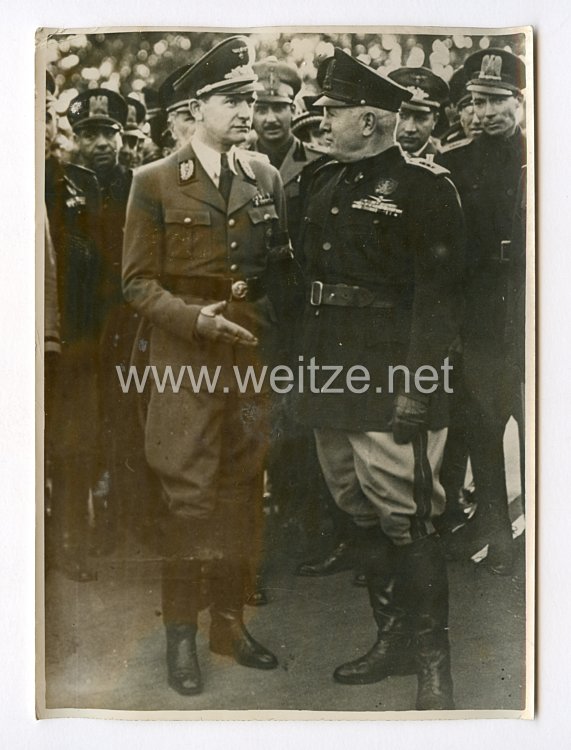 III. Reich Pressefoto. Gauleiter Bohle in Italien. 5.11.1941.