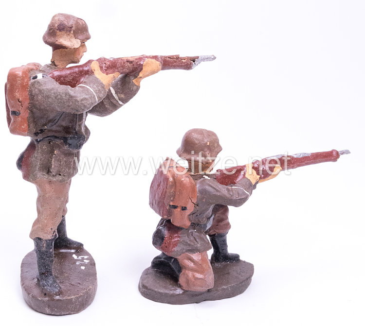 Elastolin - Heer 2 Soldaten stehend und kniend schießend Bild 2