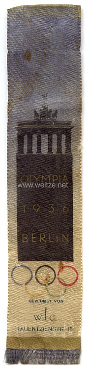 XI. Olympischen Spiele 1936 Berlin - Souvenir als Lesezeichen für Bücher
