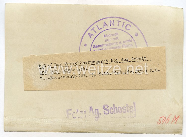 Kriegsmarine Pressefoto: Matrose auf Achterdeck 5.10.1940 Bild 2