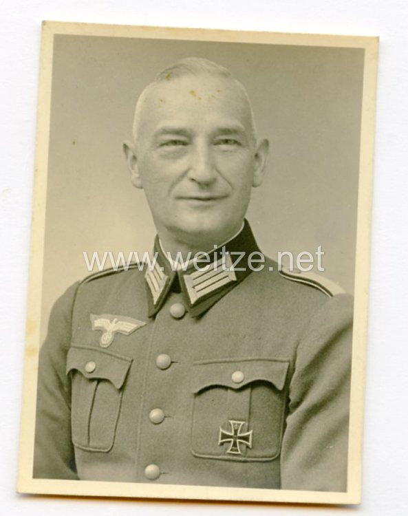 Wehrmacht Foto, Pionier Leutnant der Reserve und Veteran des 1. Weltkriegs mit EK I. Klasse 1914