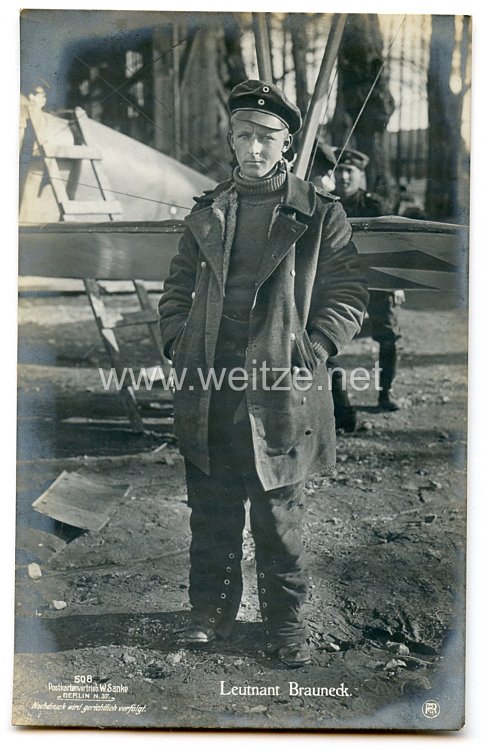 Fliegerei 1. Weltkrieg - Deutsche Fliegerhelden " Leutnant Brauneck "