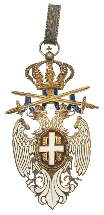 Königreich Serbien 1. Weltkrieg Orden Belog Orla (Orden des weißen Adlers) 2. Modell (1903-1941), 3. Klasse mit Schwertern Bild 2