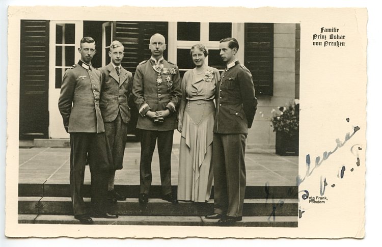 Ina-Marie, Prinzessin von Preussen original signierte Foto-Postkarte