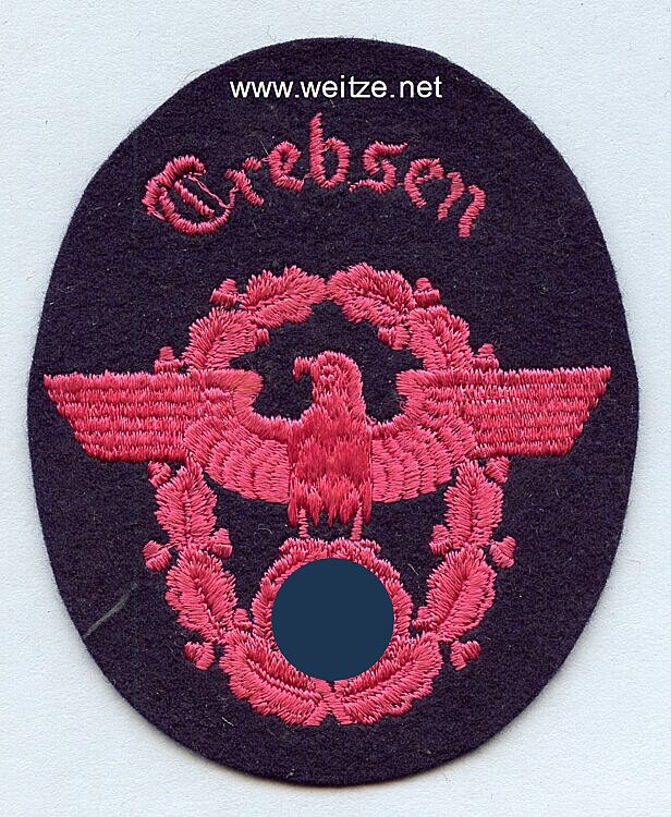 III. Reich Feuerwehr Ärmeladler " Trebsen "