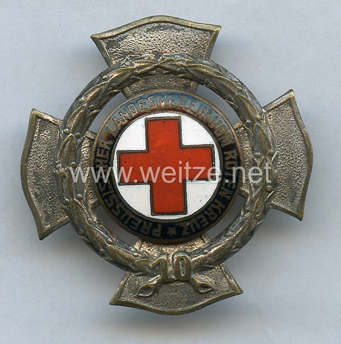 Preußen Preussischer Landesverein vom Roten Kreuz - Ehrenkreuz für 10 Jahre