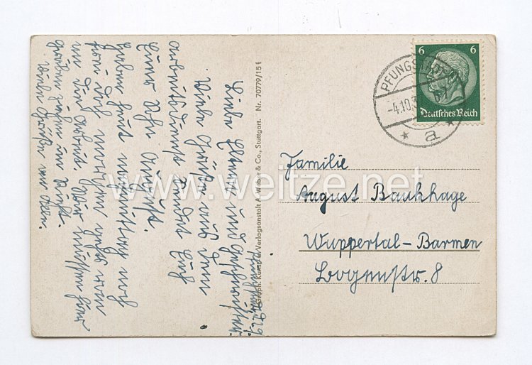 Reichsarbeitsdienst (RAD) - Postkarte, RAD Arbeitslager Pfungstadt Bild 2