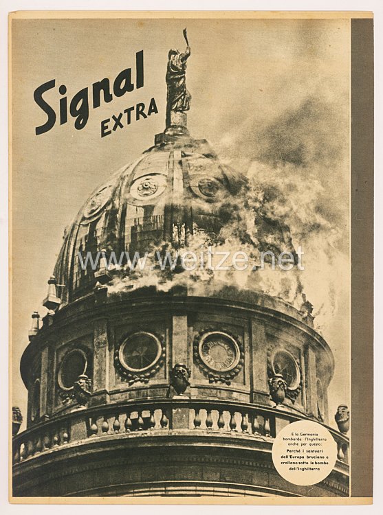 Signal - Sonderausgabe der " Berliner Illustrierten Zeitung " - Sonderheft Nr. I 1 von 1944 : Signal Extra - Perche la Germania bombards l'Inghilterra ( italienisch ) Bild 2