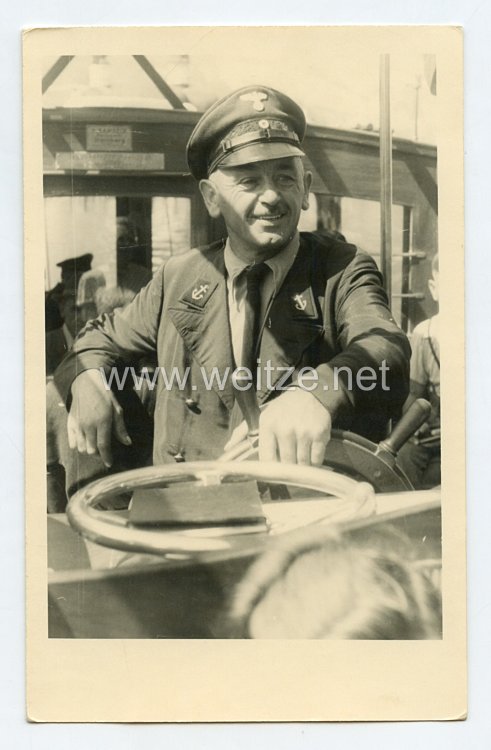 II:Reich Portraitfoto eines Barkassenführer in Uniform 