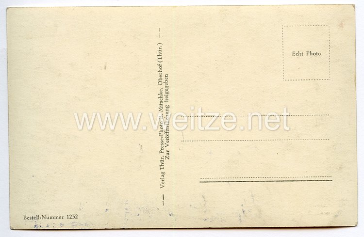 Luftwaffe - Nachkriegsunterschriften auf originaler Postkarte von den Ritterkreuzträgern Hajo Herrmann, Hermann Hogeback, Günter Glasner und Willi Dipberger Bild 2
