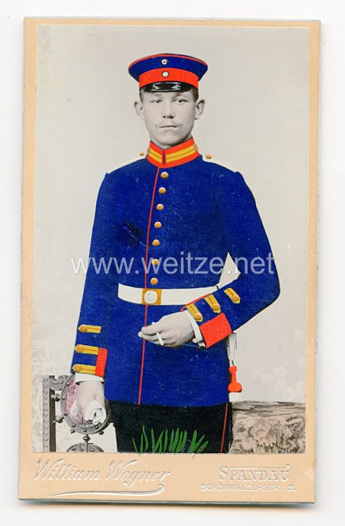 Preußen kleines Kabinettfoto eines Gefreiten im Garde-Grenadier-Regiment Nr. 5, II. Bataillon, 2. Kompanie
