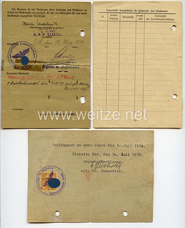 Luftwaffe - kleine Dokumentengruppe für eine Frau als Reichsangestellte Bild 2