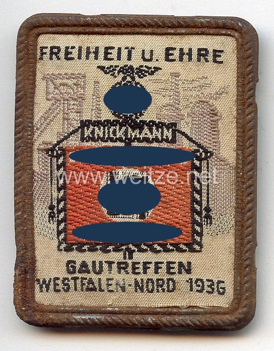 NSDAP - Gautreffen Westfalen-Nord 1936 " Freiheit u. Ehre - Knickmann - Deutschland erwache " in Gelsenkirchen