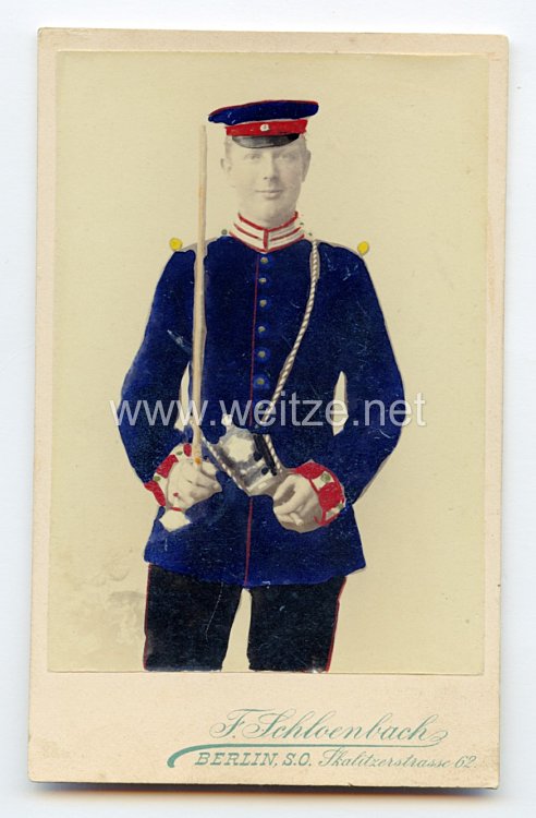 Preußen kleines Kabinettfoto eines Reservisten im 3. Garde-Regiment zu Fuß, II. Companie